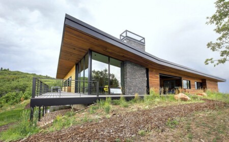 südliche seite modernes traumhaus zedernholz fassade