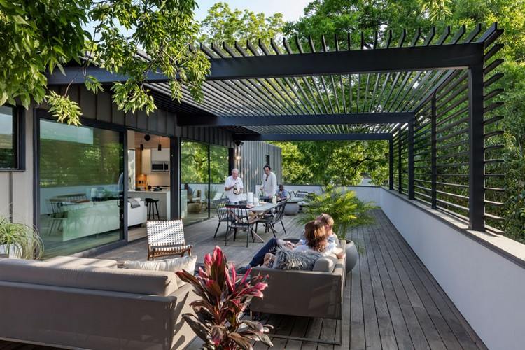terrasse modern outdoor möbel pergola schwarz