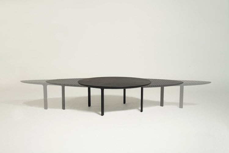 Ausziehbarer Tisch "Friction" design möbel konzept