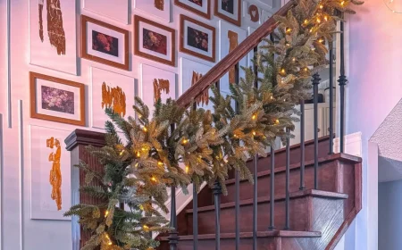 treppengeländer weihnachtlich dekorieren verschiedene kreative ideen