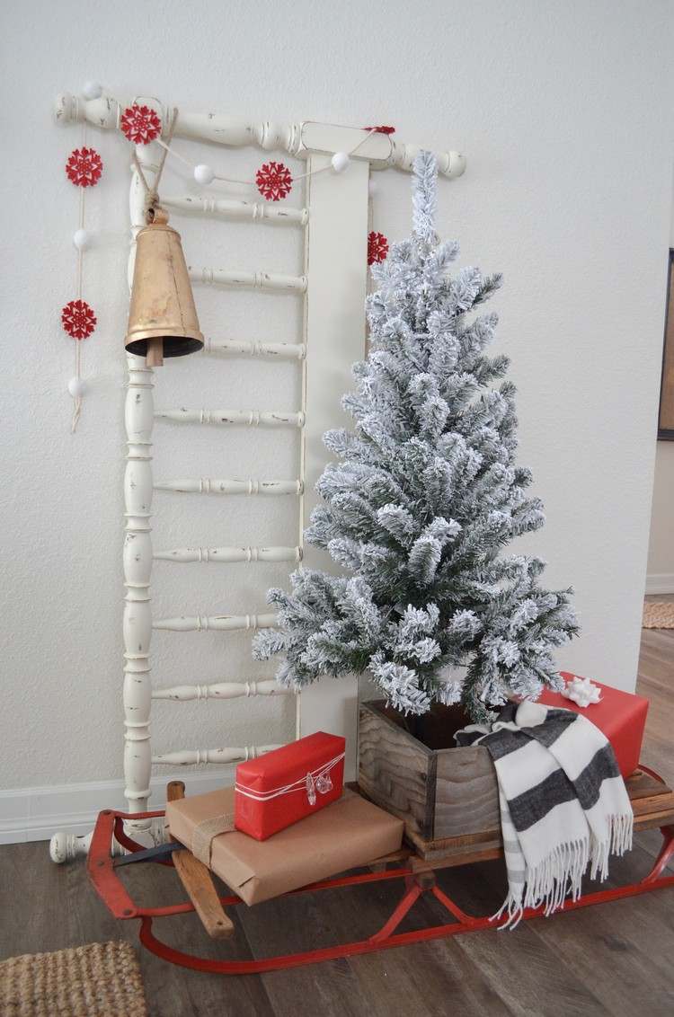vintage deko ideen weihnachten tannenbaum