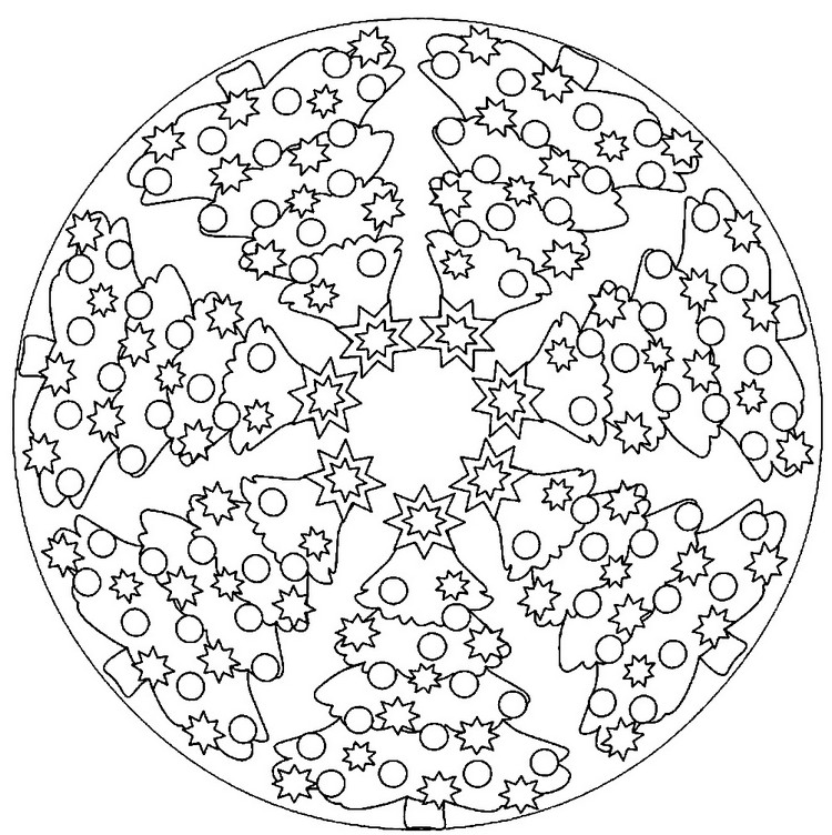 Mandala Zum Ausdrucken Weihnachten: 30 Kostenlose Vorlagen Für Mandala Zu Weihnachten Mit Beliebten Motiven