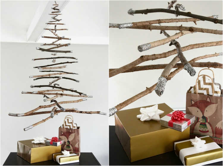 weihnachtsbaum alternative hängend decke rustikal