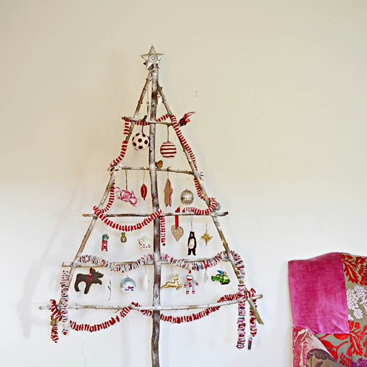 zweige dekoration weihnachten alternative weihnachtsbaum
