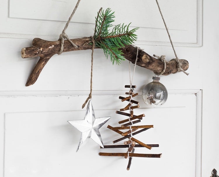 zweige dekoration weihnachten selber machen naturmaterialien