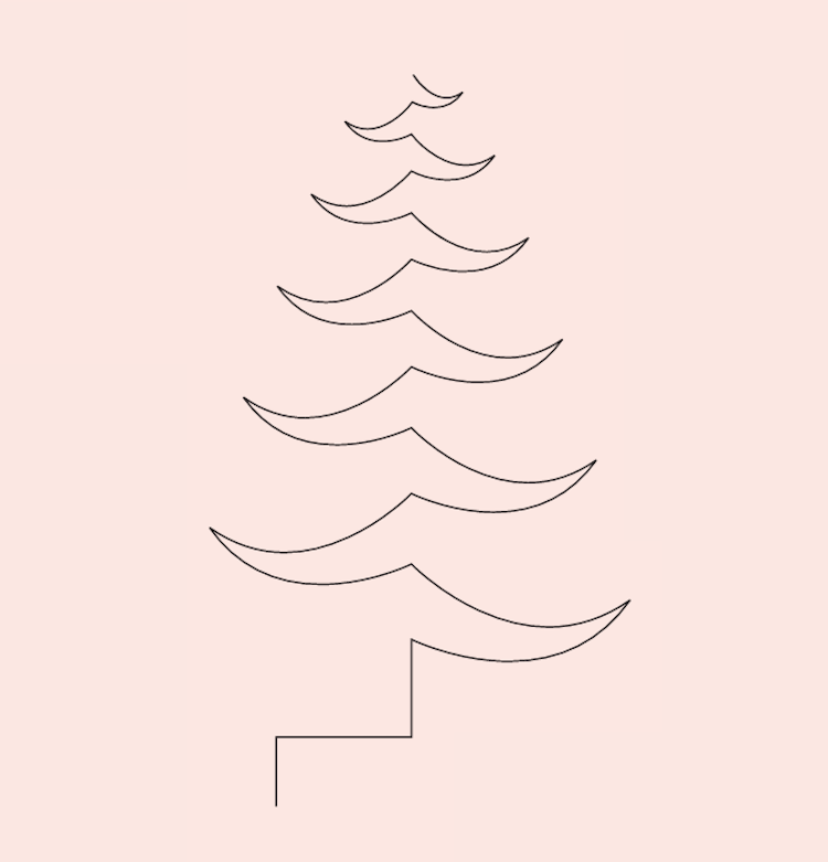 Puzzle Weihnachtskarte mit Tannenbaum Vorlage