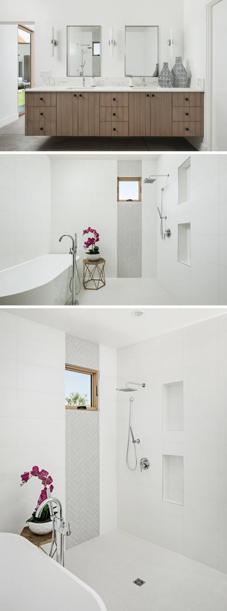 badezimmer design weiß dusche badewanne