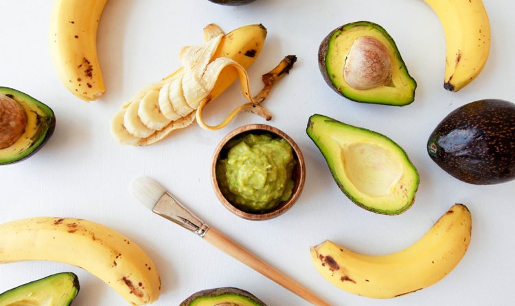 Banane für Haare haut avocado natürlich vegan pflege