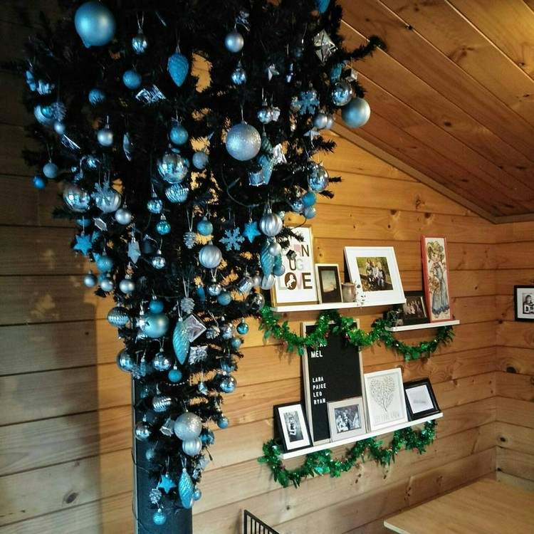 hängender christbaum originelle deko weihnachten ideen
