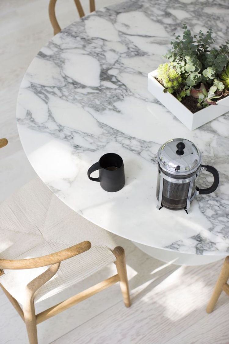 marmor reinigen pflegen tisch platte klassisch
