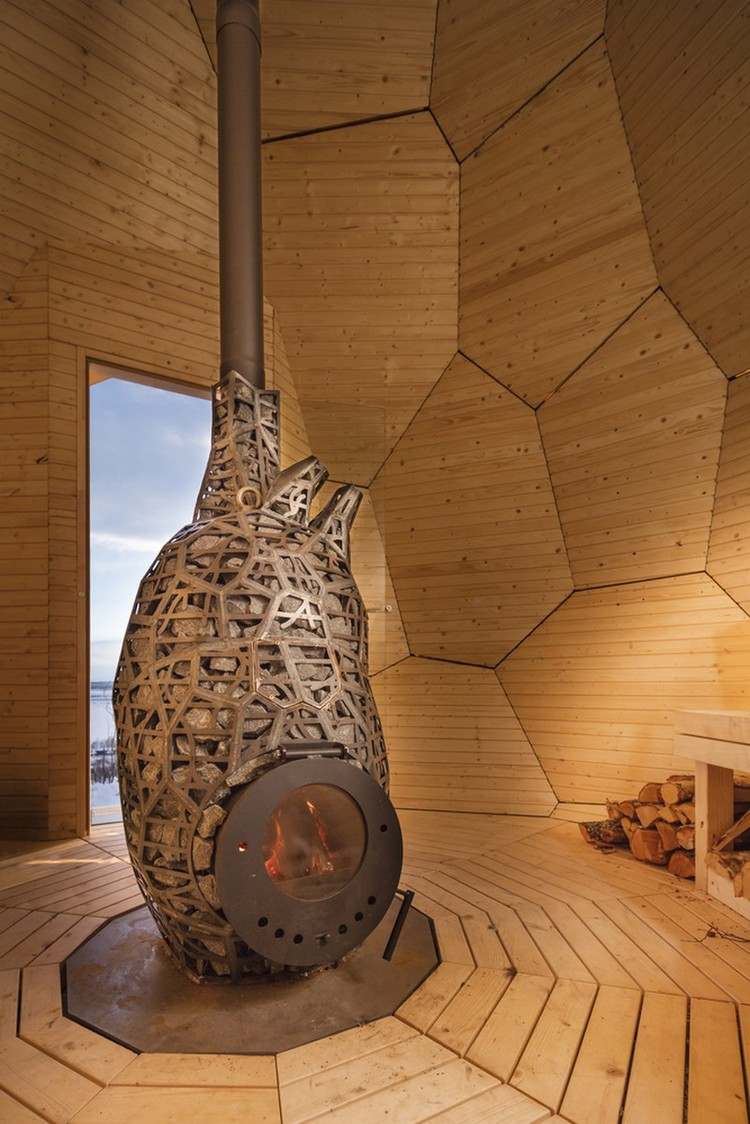 sauna design innen saunaofen mitte