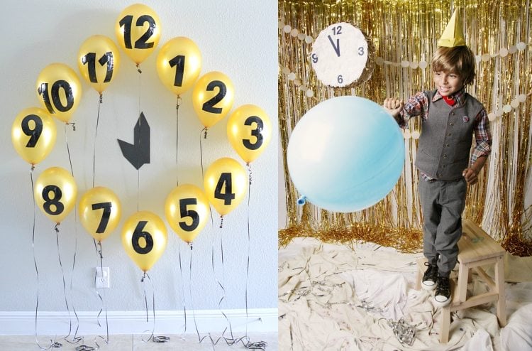 silvester ideen kindern ballon countdown