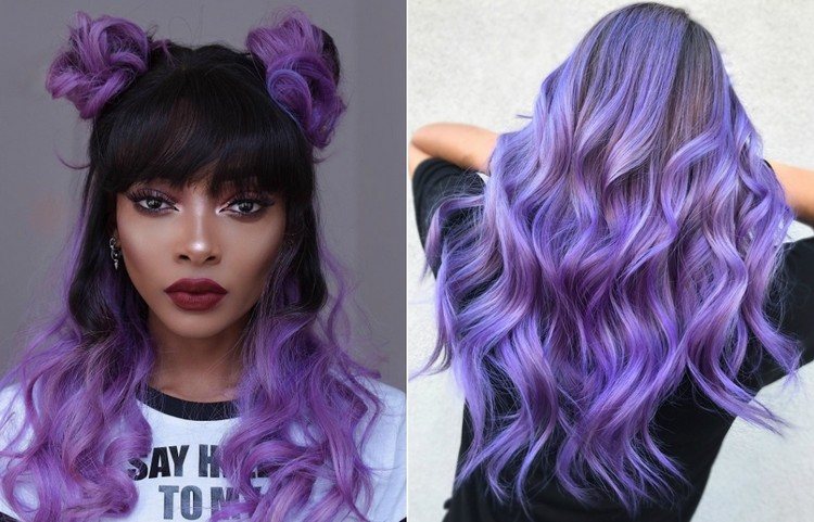 violette haare trend haarfarbe 2018 farbe des jahres