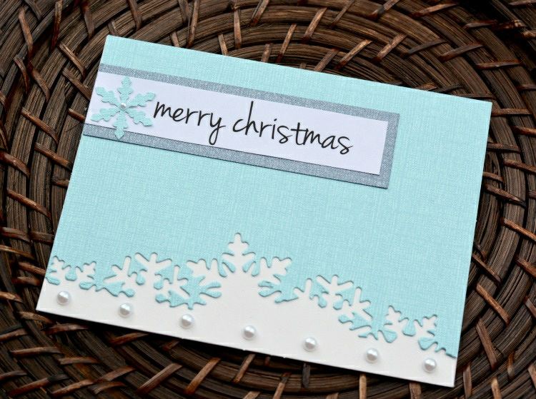 weihnachtskarten selber basteln perlen ausstanzen schriftzug