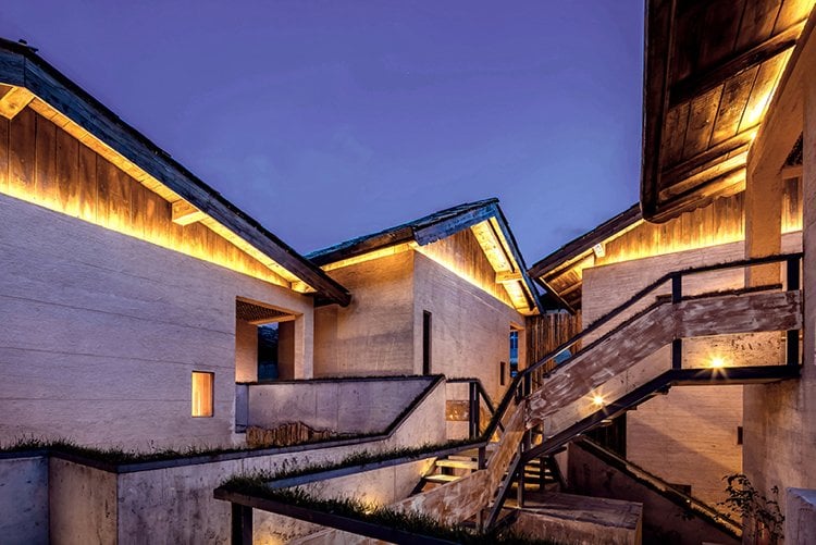 zen design indirekte beleuchtung hodtel beton holz