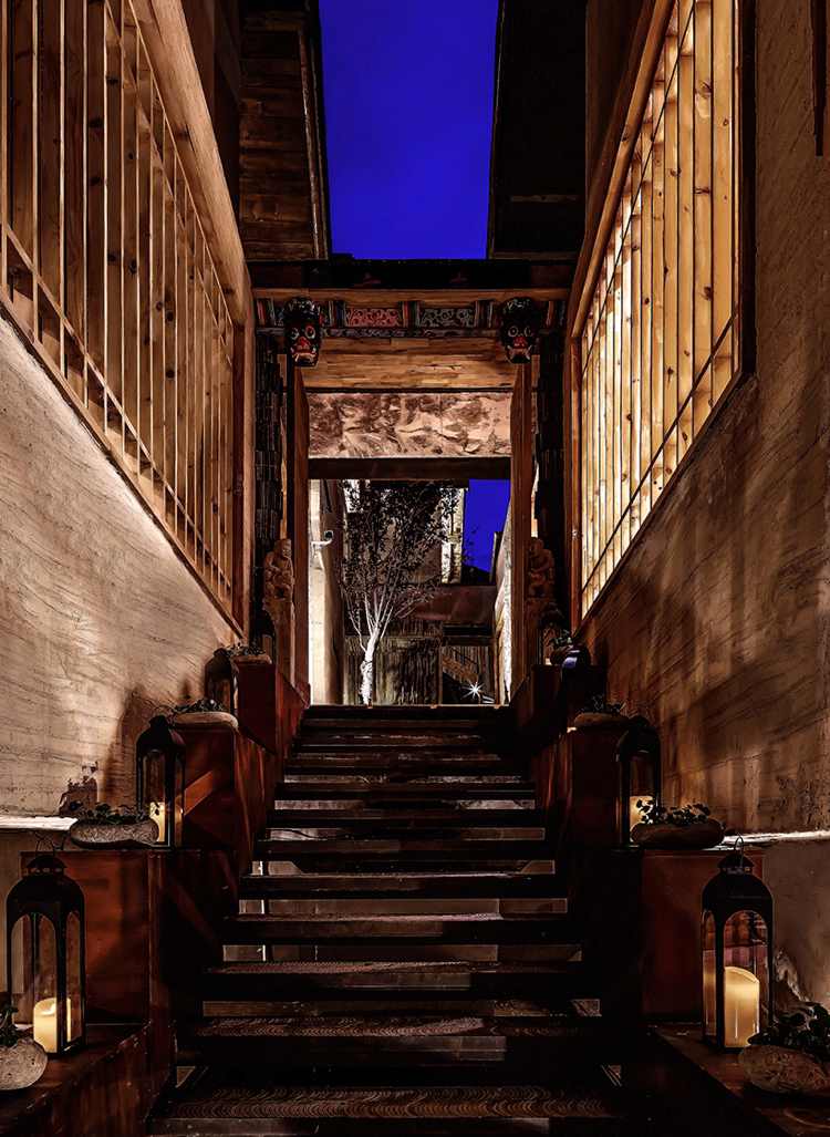 zen design indirekte beleuchtung treppe aussen laternen kerzen