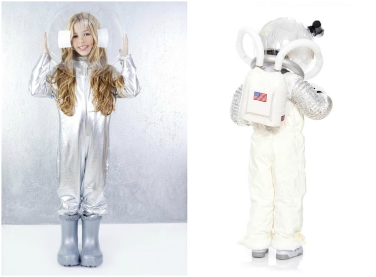 Astronauten Kostüme selbstgemacht Kinder Karneval Halloween
