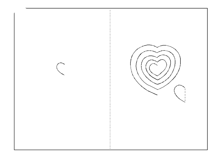 Kirigami Karte Valentinstag Vorlage Herz Spirale