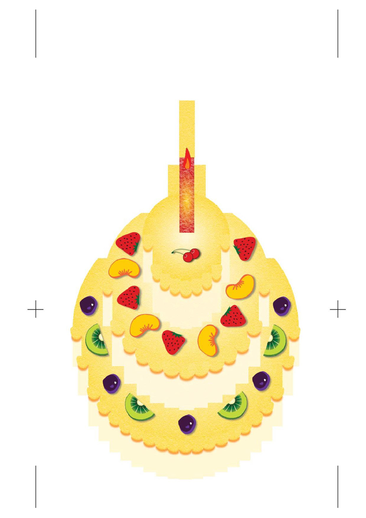 Kirigami Pop up Geburtstagskarte Torte Vorlage