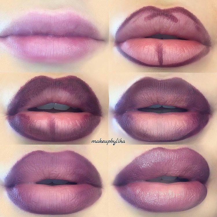 Lippen voller schminken Lip-Contouring Anleitung