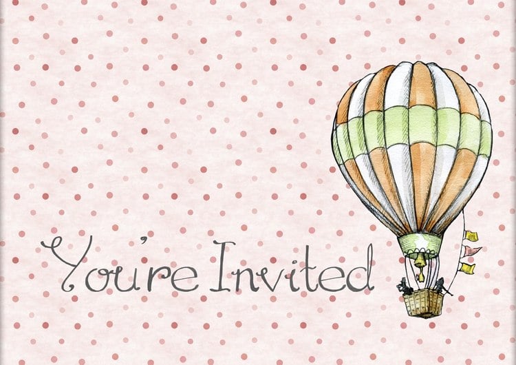 Postkarte Einladung Kindergeburtstag Luftballon