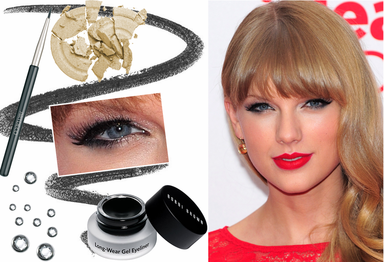 Taylor Swift Augen Make-up Schlupflider