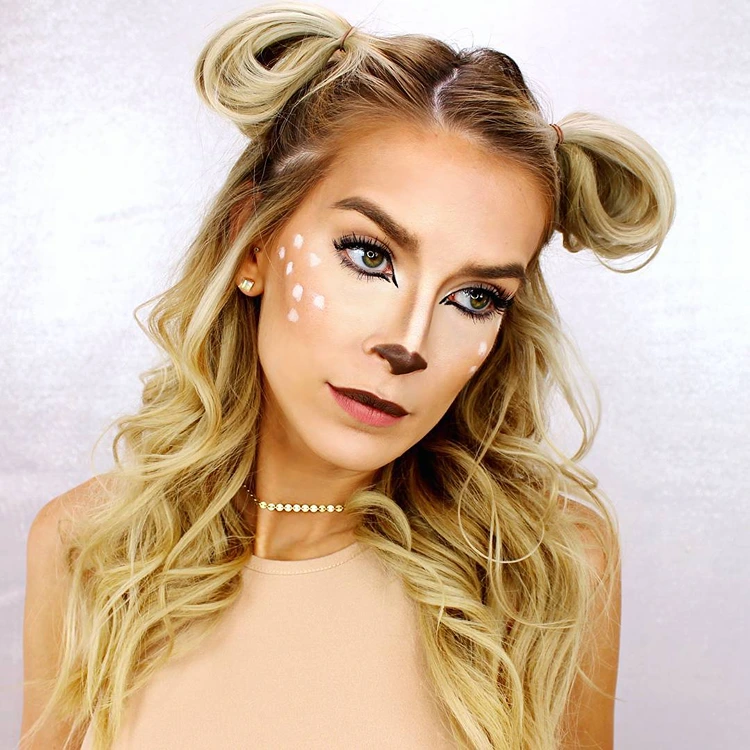 bambi ohren frisur und reh make up