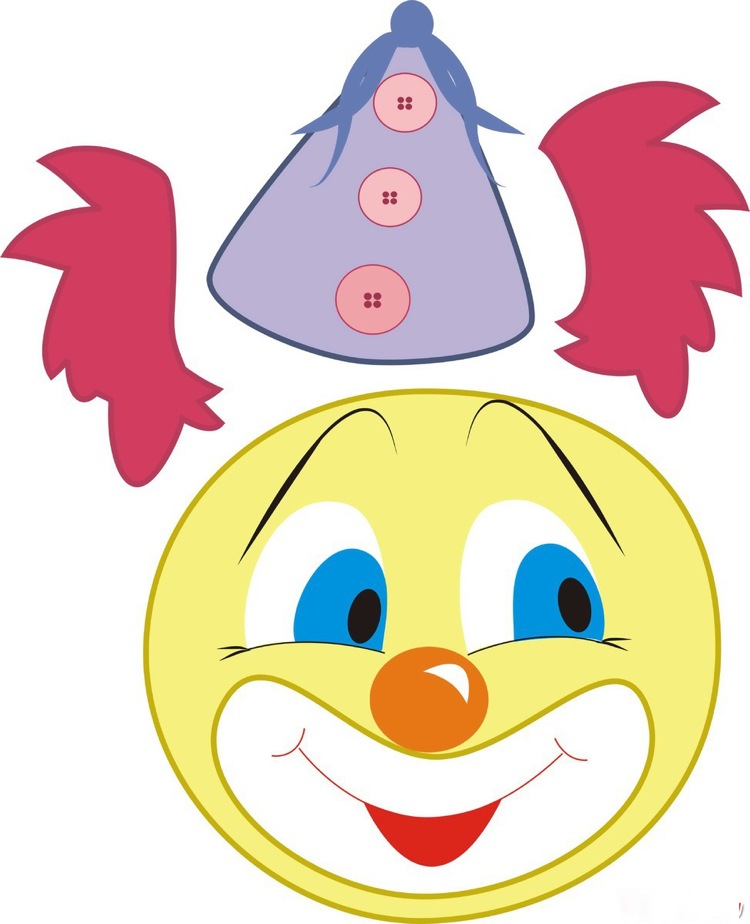 clown basteln kindergarten vorlage ausdrucken