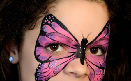 fasching gesicht schminken schmetterling einfach
