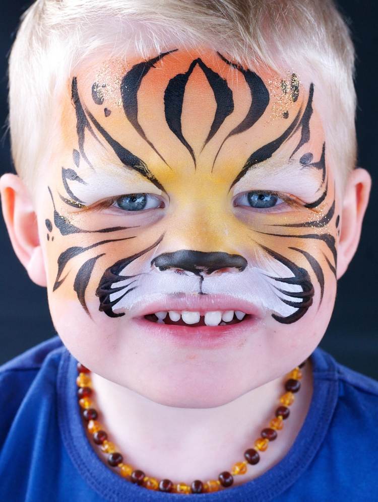 fasching schminken kleinkind tiger