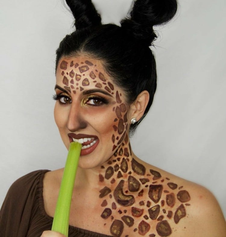 karneval schminke gesicht giraffe erwachsene
