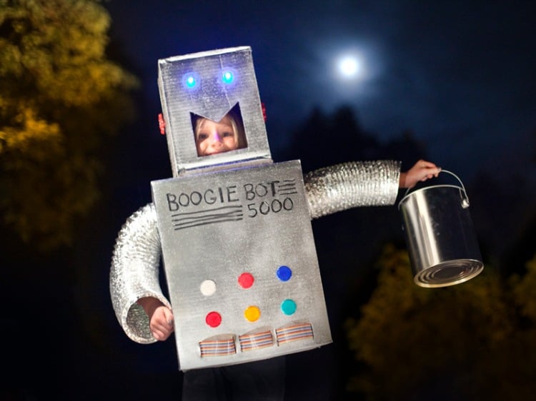 kinderkostüm fasching halloween roboter diy