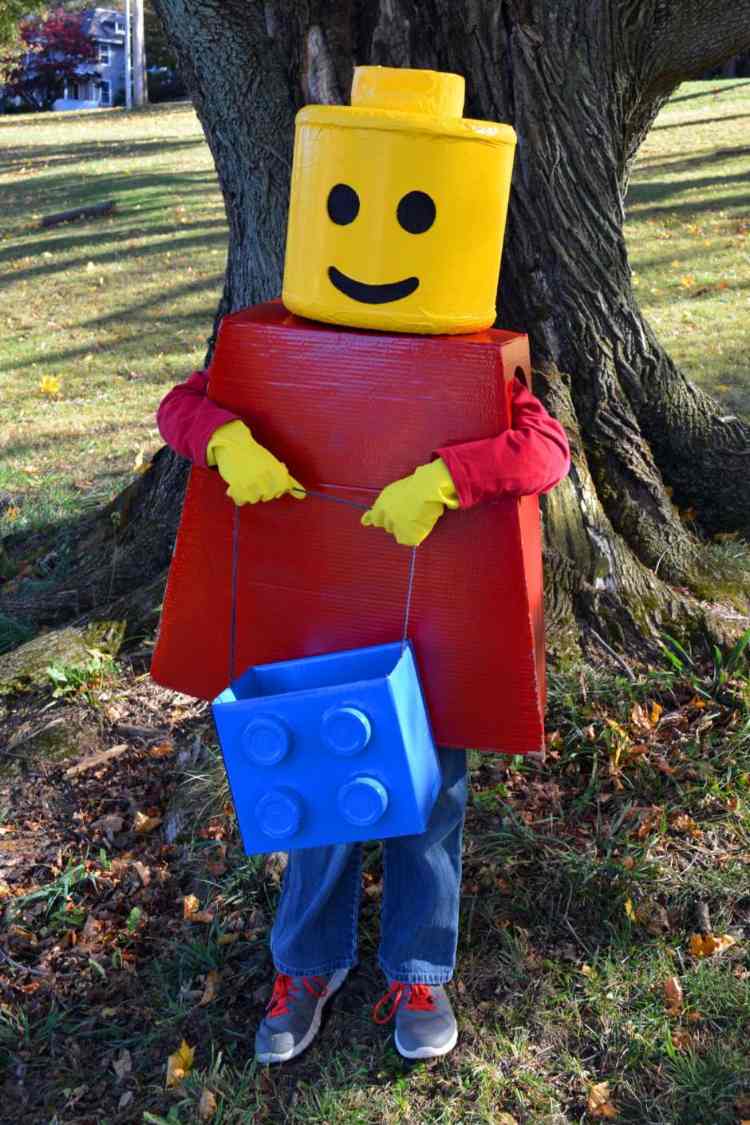 lego männchen kostüm für kinder diy