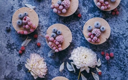 mini kuchen vegan gefroren waldbeeren