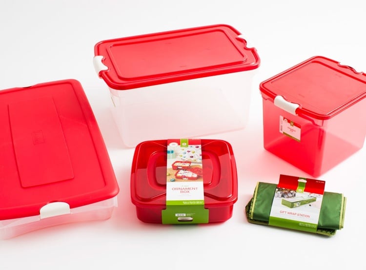 praktische aufbewahrungsideen weihnachtsdeko aufbewahrungsboxen kisten plastik kunststoff tipps