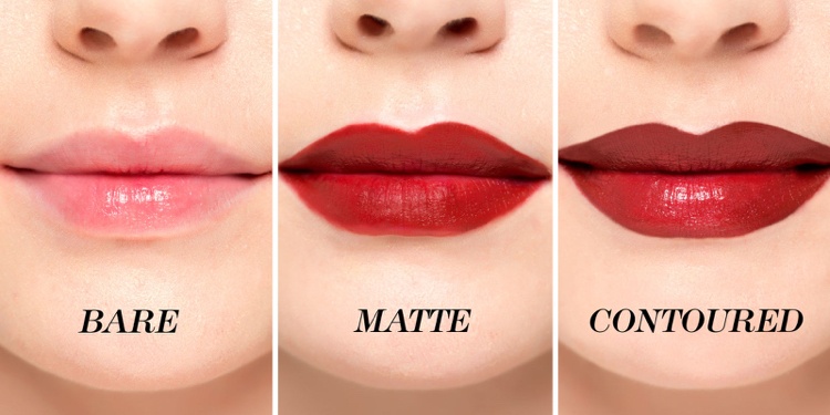 rote volle Lippen schminken konturieren