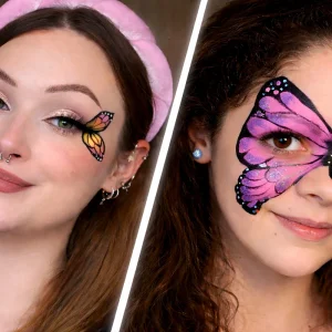 Schmetterling schminken für Kinder und Erwachsene zum Fasching