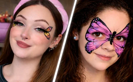 Schmetterling schminken für Kinder und Erwachsene zum Fasching