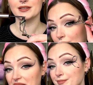 Schmetterling schminken mit dem Wimpernzangen-Trick