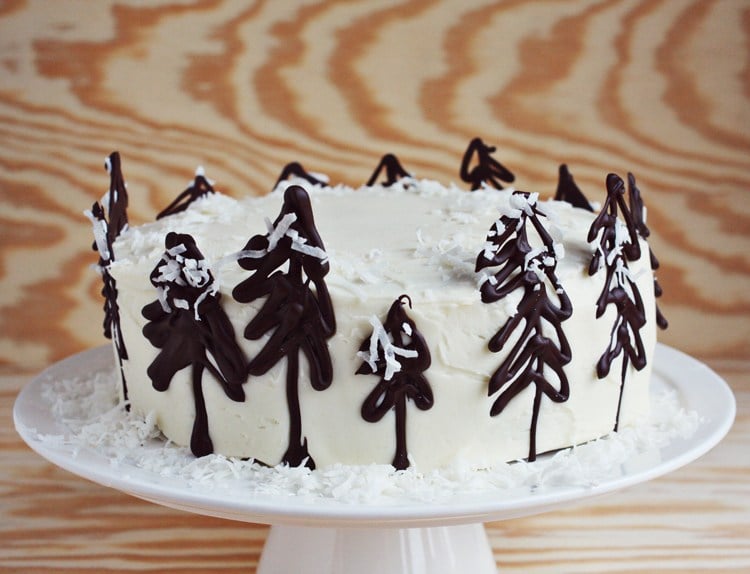 schokoladen deko torte selber machen Winter Weihnachten Idee