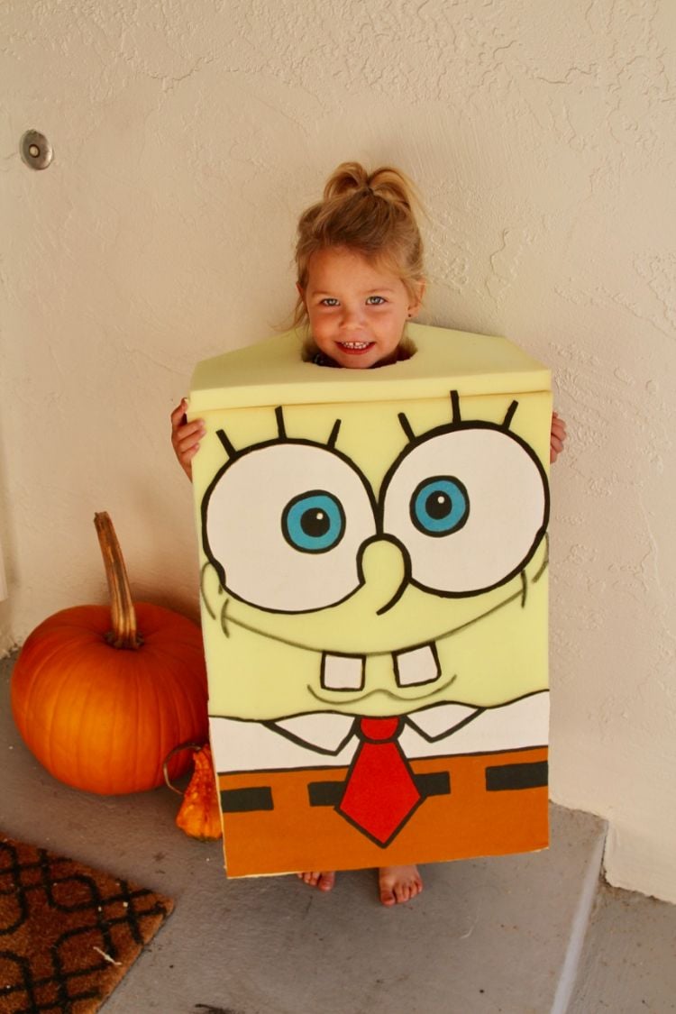 spongebob kostüm für kinder fasching halloween