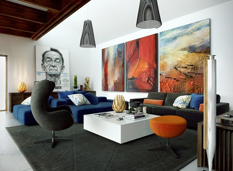 bilder im großformat überdimensionale wandkunst xxl poträt moderne wohnzimmereinrichtung