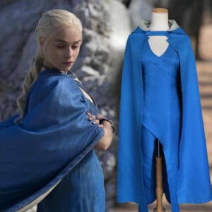 Daenerys Targaryen blauer Umhang mit Kapuze