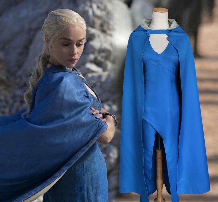 Daenerys Targaryen blauer Umhang mit Kapuze