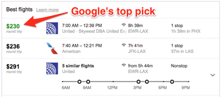 Google Flights das beste Angebot Flugtickets finden