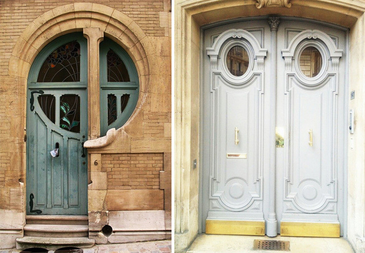 Jugendstil Türen runde Fenster Elemente