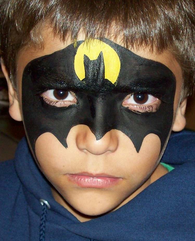 batman schminken karneval ideen jungs superhelden