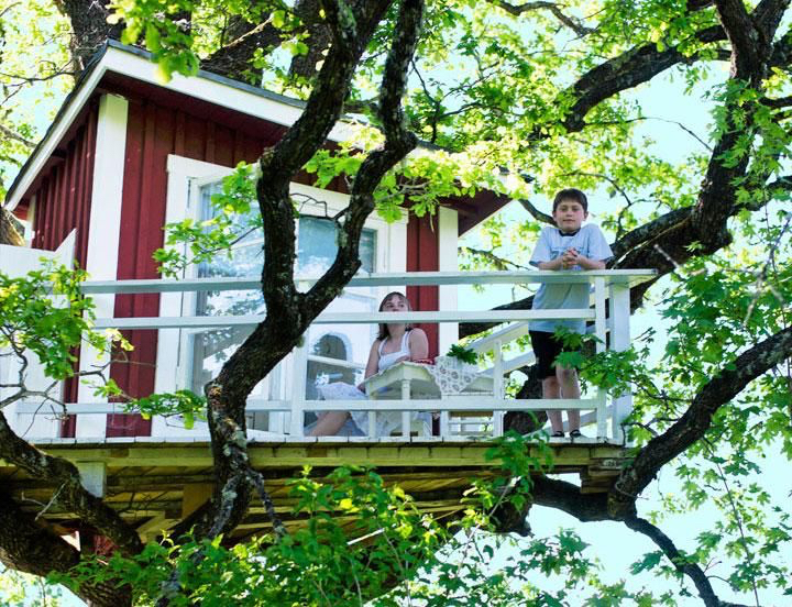 baumhaus für große kinder Weiß Rot