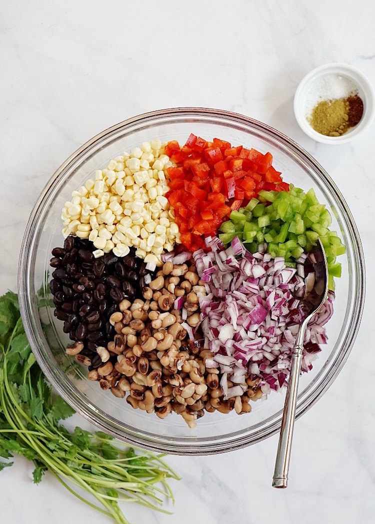 bohnen salat vegan würzig chili zutaten rezept zubereitung