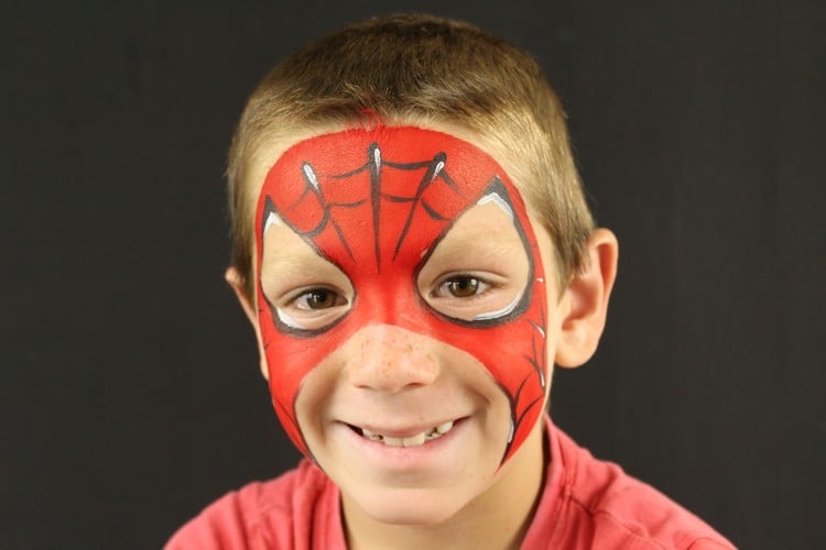 einfache spiderman maske schminken schminktipps